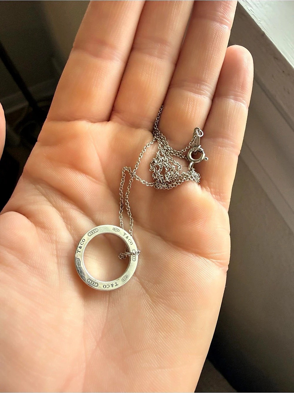 Tiffany & Co. Tiffany 1837 Circle Pendant. Silver